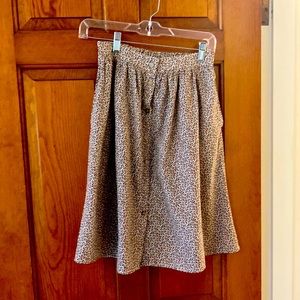 Floral Button Skirt